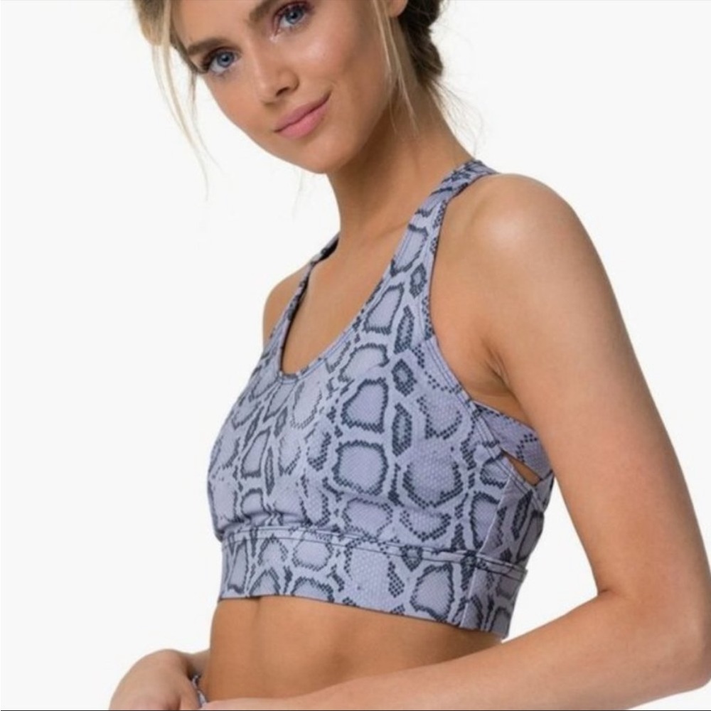 Onzie Warrior Anaconda Reptile Print Yoga Sports Bra Size Medium/Large NWT